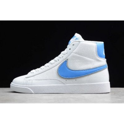 Nike Blazer Mid Qs High Beyaz / Mavi Kaykay Ayakkabı Türkiye - RXLHQXQ9